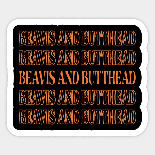 Retro Gifts Name Butthead Personalized Styles Sticker by ElinvanWijland birds